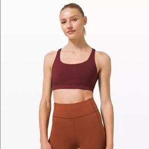 Lululemon Energy Sports Bra in Merlot Red